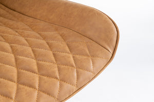 English Elm Mid-Century Modern Tufted Swivel Dining Chair Set Of 2 - Stylish Upholstered Accent Chairs For Any Space T3903P405990