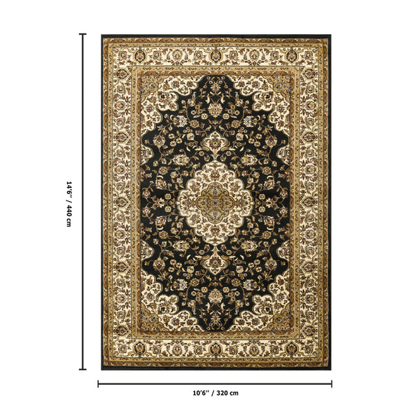 English Elm Classic Medallion Area Rug Large Traditional Pattern for Living or Dining Rooms B186P452242