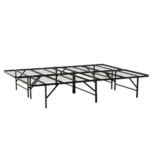 English Elm Metal Mattress Foundation Bed Frame Cal King Platform with Sturdy Steel Construction, Under-Bed Storage, Easy Assembly Black 41 L x 30 W x 6 H B2741P284200