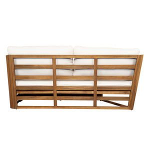 English Elm Christopher Knight Home® - Royal Acacia Patio Right-Arm Sofa Set - Elegant Outdoor Seating With Plush Cushions For Comfort N773P291730B