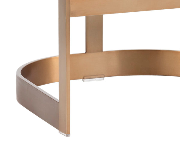 Sunpan Beaumont Ultra Contemporary Bar Stool with T-Shaped Back and Durable Design for Any Space Antique Brass / Cantina Black