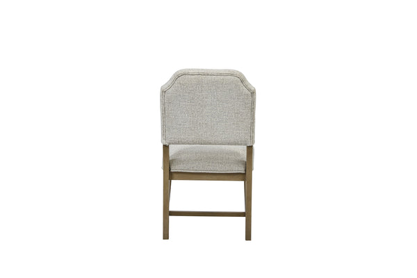 English Elm Upholstered Chair with Hickory Veneer Cashew Finish, Polyester Fabric Comfort, Stylish Backrest Almond 44 L x 24.75 W x 17 H B2699P383810