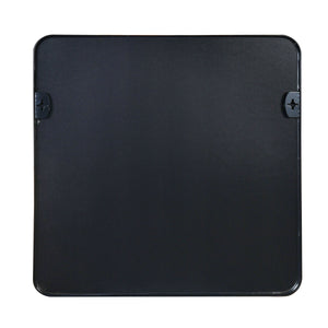 English Elm 36in Black Metal Framed Square Bathroom Mirror 36x36in Large 4mm HD Shatterproof Wall Mirror W2203P310398