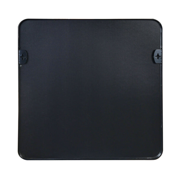 English Elm 36in Black Metal Framed Square Bathroom Mirror 36x36in Large 4mm HD Shatterproof Wall Mirror W2203P310398