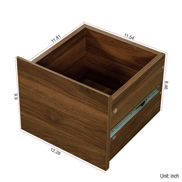 English Elm Kitchen Small Sideboard Countertop Organizer with Sliding Glass Doors, 3 Drawers & Display Shelf, Modern Storage Cabinet W331P289098