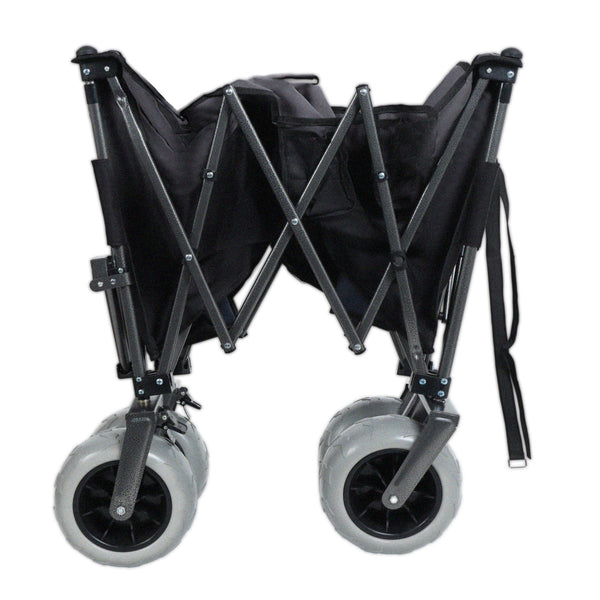 English Elm 9" Balloon Wheel Folding Wagon Heavy Duty 480lb All Terrain Oxford Fabric Cart W2932P317113