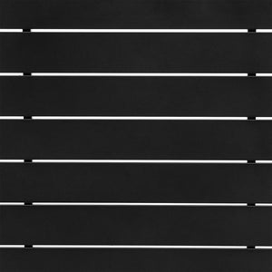 English Elm Brixton Counter Height Outdoor Dining Table in Black Aluminum — Slatted Top, Rust-Free, Lightweight, Easy Care B2736P354347