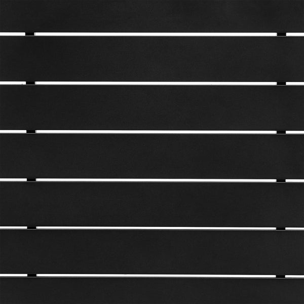 English Elm Yessara Black Aluminum Counter Height Patio Dining Table – Slatted Top, Rust-Free, Lightweight Durable B2736P354350