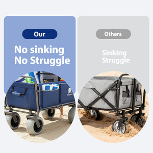 English Elm Beach Utility Wagon with Steel Frame Pneumatic Tires and Collapsible Folding Build W2932P371443