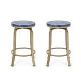 Christopher Knight Home® - Noble House - Skyla Modern Industrial Swiveling Counter Stool (Set of 2)