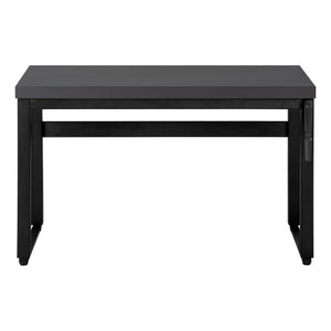 English Elm Computer Desk, Adjustable Height 29.5"-48", Sleek Grey Laminate & Black Metal For Modern Workspaces B2710P219895