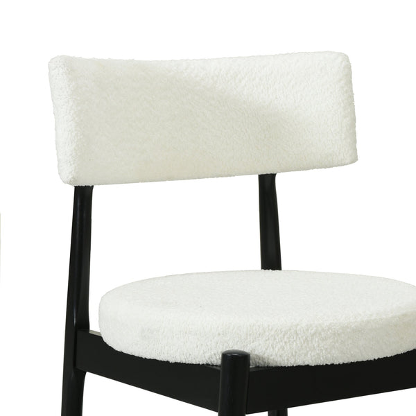 English Elm Christopher Knight Home® - Mid Century Modern Dining Chairs - Ergonomic Boucle Upholstered Design With Sturdy Rubberwood Legs N771P205425B