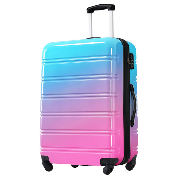 English Elm Hardshell Polycarbonate 3 Piece Luggage Set Spinner Wheels Tsa Lock Expandable Travel Blue+Red N732P184448W