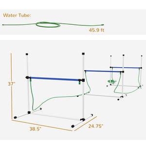 English Elm Pawhut 3-Piece Dog Agility Training Set - Adjustable Hurdles, Water Spray, Carry Bag For Fun Outdoors! W2225P217628-GIGA