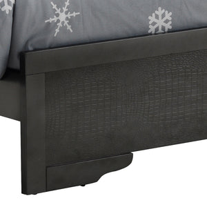 English Elm Lorana Twin Bed with Jeweled Tufted Headboard and LED Accents, Metallic Finish, Durable Wood Veneer Black 85 L x 4 W x 8 H B078S00587