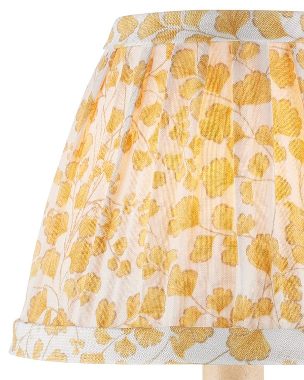 Currey & Company Maiden Tapered Chandelier Shade - Elegant Ginkgo-inspired Fabric For A Stylish Home Décor Upgrade Yellow Cotton 0900-0046-currey-company