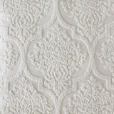 Madison Park Viola Shabby Chic 3 piece Tufted Cotton Chenille Damask Comforter Set MP12-6208 Off-White