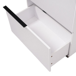English Elm Christopher Knight Home® - 30" Elegant Bathroom Vanity With Fluted Design, Ceramic Sink, Full-Extension Drawers & Soft-Close Slides N817P295760W