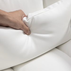 English Elm Homcom Ergonomic Executive Office Chair With Reclining Footrest, Lumbar Support & Pu Leather Comfort W2225P250005