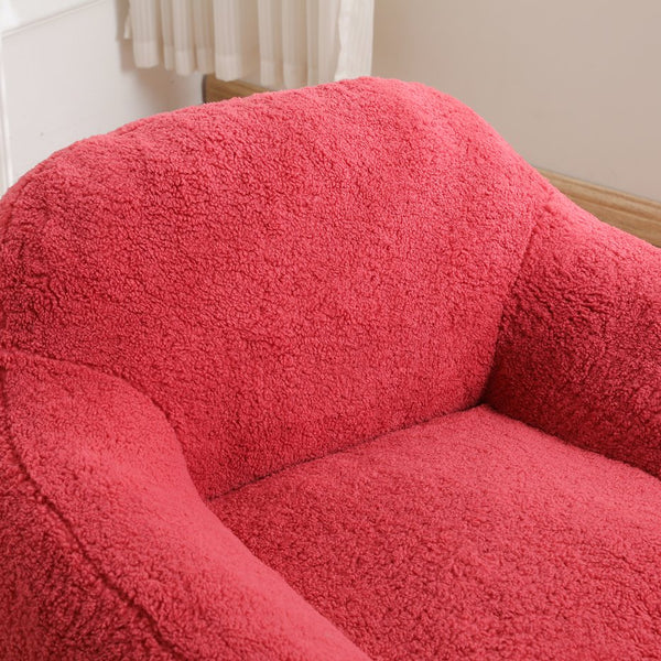 English Elm Bean Bag Chair - Oversized Memory Foam Sofa With Plush Teddy Cover For Ultimate Comfort & Style W2200P247797