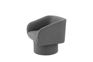 English Elm Classic Swivel Accent Chair with Linen-Like Upholstery, Modern Curved Design, Cozy Cushioning for Living Room Gray 31 L x 29 W x 20 H B011P281854