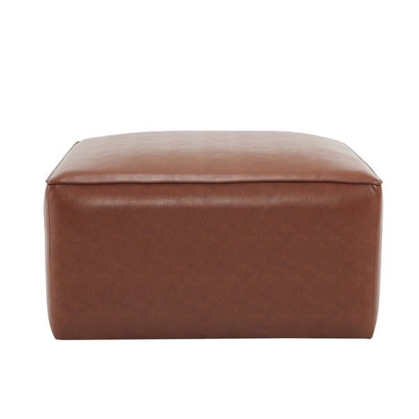 English Elm Upholstered Corduroy Square Ottoman Plywood Frame Sectional Footrest for Living Room N757P414087O