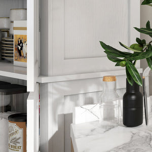 English Elm Homcom 72.5" Tall Kitchen Pantry Cabinet With 4 Doors, Adjustable Shelves For Smart Storage Solutions W2225P200648