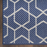 Nourison Horizon Indoor/Outdoor HOZ01 Machine Made Power-loomed Borderless Design Indoor/Outdoor Modern Outdoor Rug Navy, Navy 88% Polypropylene,12% Polyester 841491126561