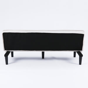 English Elm This 66-inch corduroy sofa bed with button-back design, sturdy wood frame, comfy sponge cushions, 500lb capacity Beige W3371P311447