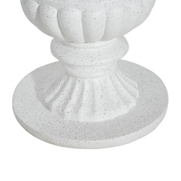 English Elm Adela Outdoor Mgo Umbrella Base Side Table with Marble Finish Weatherproof Patio N775P385414W