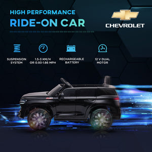 English Elm Aosom Licensed Chevrolet Tahoe 12v Kids Electric Ride on Suv with Remote Control W2225P200612
