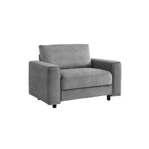 English Elm Modern Minimalist Corduroy Sectional Sofa Set – Elegant Grey Comfort For Stylish Living Spaces B347S00009