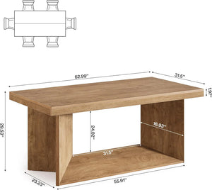 English Elm Bar Table Two Tier Industrial Metal Frame Open Shelf Home Kitchen Entertaining Stand T3971P459020