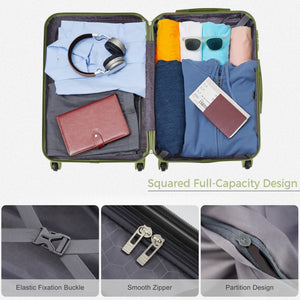 English Elm Luggage Set 3 Piece Abs Hardshell Spinner Suitcase with Tsa Lock Lightweight Travel N726P203164I