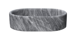 English Elm Carrara Gray Marble Vessel Sink – Semi-Polished Natural Stone, Elegant Design For Luxe Bathrooms W1696P333274