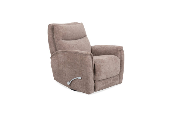 English Elm Man Wah Brisbane Manual Swivel Recliner In Soft Taupe Chenille – Ultimate Comfort & Style! B2707P311398