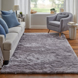 Feizy Rugs Indochine Plush Hand-tufted Polyester Shag Rug - Luxurious High Pile For Contemporary Spaces Purple Polyester 4944550fsmyamse04