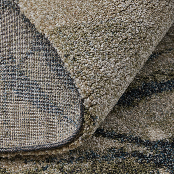 Feizy Rugs Skyview Abstract Textured Rug - Durable Polypropylene With Plush Pile, Perfect For Sophisticated Decor Gray,Green,Ivory Polypropylene Skv39q8fgrn000p18