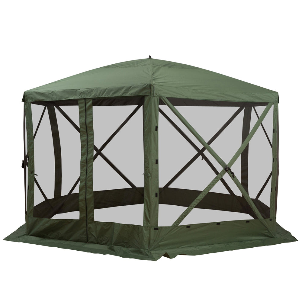 English Elm Hexagon Pop up Gazebo Tent with Uv Protection Waterproof Canopy for Outdoor Gatherings T3971P386692