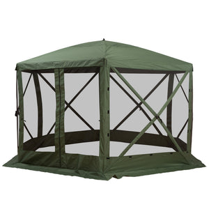 English Elm Hexagon Pop up Gazebo Tent with Uv Protection Waterproof Canopy for Outdoor Gatherings T3971P386692