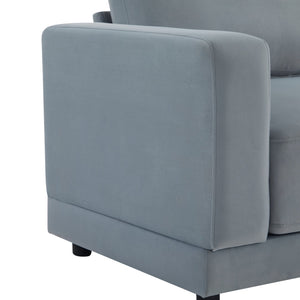 English Elm Package Three Seat Woven Fabric Sofa Scandinavian Minimalist White Living Room Gray N767P240700G