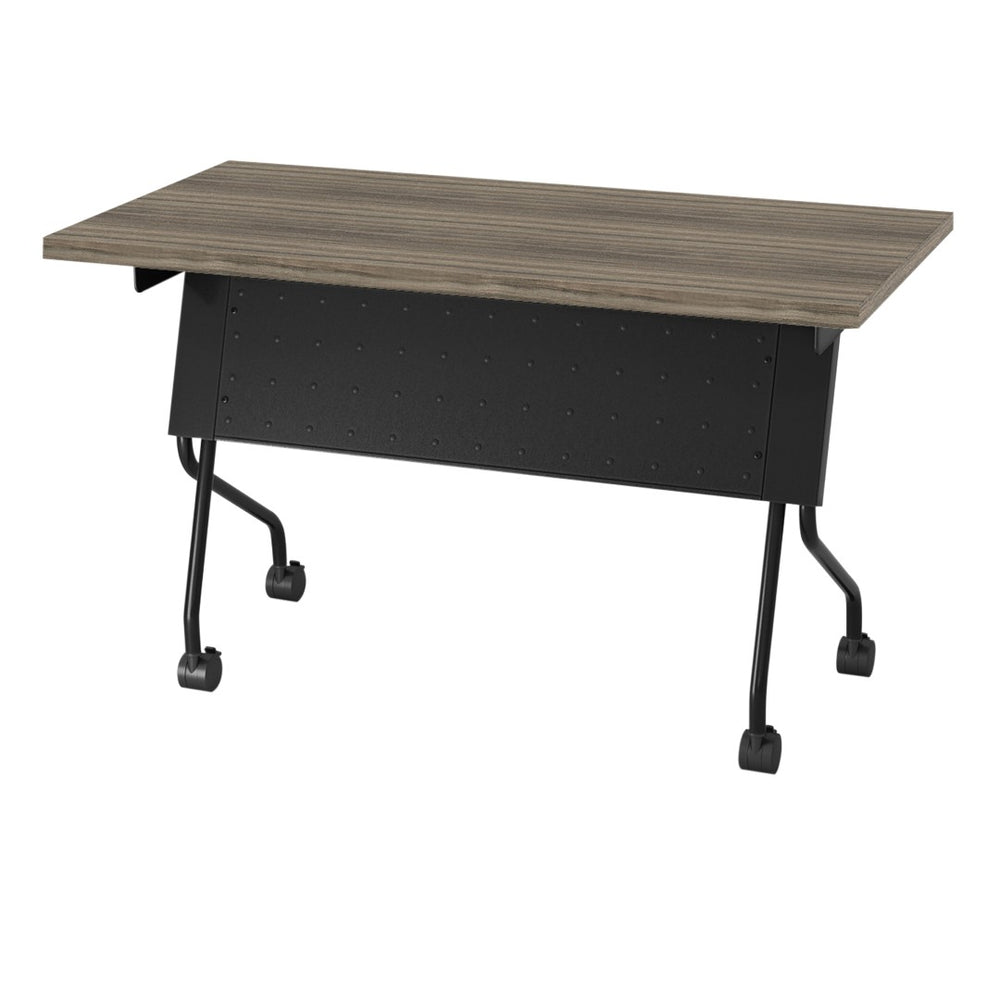 OSP Home Furnishings 4' Flip Top Nesting Training Table Commercial Grade Laminate Top with Locking Casters 4' Titanium 84224TU