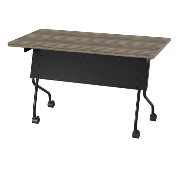 OSP Home Furnishings 4' Flip Top Nesting Training Table Commercial Grade Laminate Top with Locking Casters 4' Black 84224BU