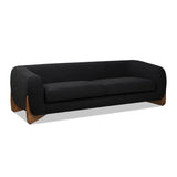 English Elm Alpine 90.5" Sherpa Sofa, Ebony Black Boucle