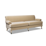 English Elm Alana 88" Lawson Two-Cushion Tightback Sofa, Fawn Brown Performance Velvet