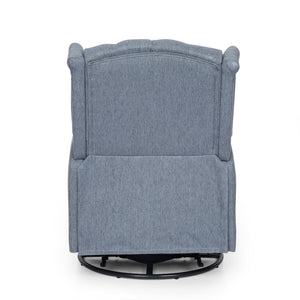 English Elm Christopher Knight Home® - Classic Linen Recliner Chair with 360° Swivel and Manual Recline, Durable Frame, Cozy Upholstery Charcoal 66842.00CHAR