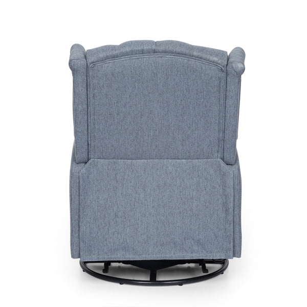 English Elm Christopher Knight Home® - Classic Linen Recliner Chair with 360° Swivel and Manual Recline, Durable Frame, Cozy Upholstery Charcoal 66842.00CHAR