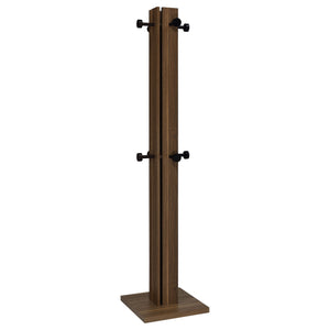 English Elm Rawlins Walnut Engineered Wood Coat Rack - Mid-Century Rustic Wall Organizer with 8 Black Hook Caps (72") B062P375524