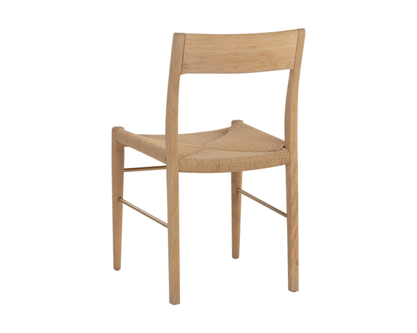 Sunpan Bondi Dining Chair Set of 2 - Timeless Modern Design with Hand-Woven Rope and Sustainable Beech Wood Light Oak