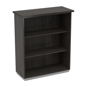 OSP Home Furnishings Tuxedo Open Hutch Engineered Wood Bookcase with Three Adjustable Shelves for Any Room TUX-55-SGW